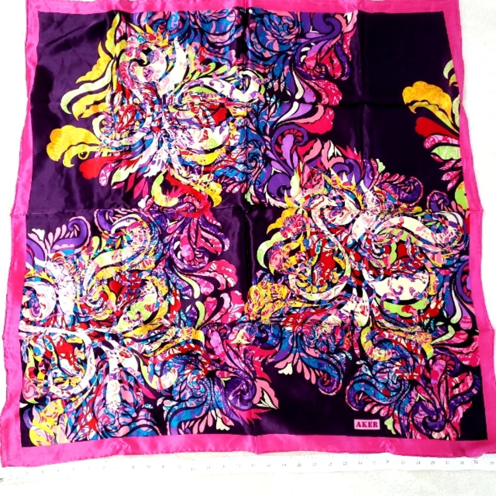 Aker luxury silk scarf square